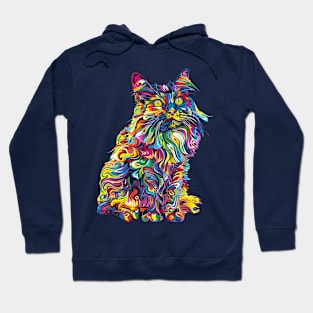 Psychedelic Cat Hoodie